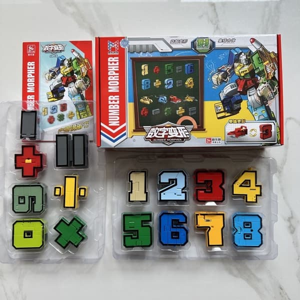 Transformering Robot Car Dinosaur Model - Deformation Action Figur med Alfabet Bogstaver Legetøj 15pcs with BOX