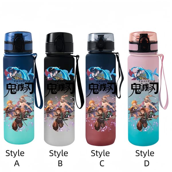 Demon Slayer Tanjirou Nezuko 650 ml vattenflaska - Bärbar tecknad kopp för barn utomhusbruk gm4 Style A