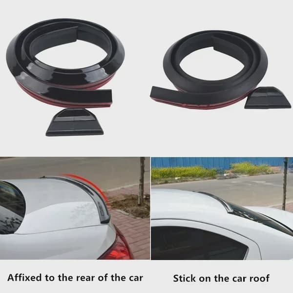 Universal Spoiler 1,5M Bilstyling 5D Kulfiber Spoilere Gør-det-selv Refit Spoiler Til Alle Biler Black matte