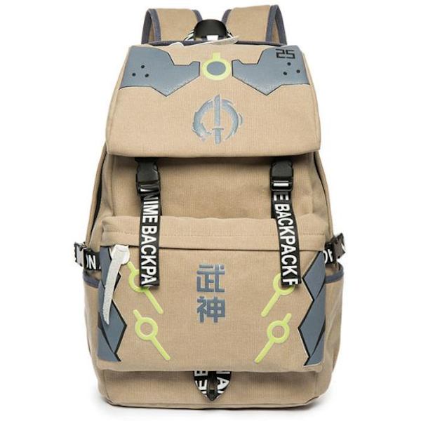 Overwatch Genji Ryggsäck Skolväska Gul