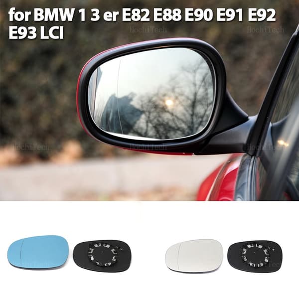 Vänster och höger backspegelglas blå backspegel exteriör vidvinkel för BMW 1-serie 3-serie E82 E88 E90 E91 E92 E93 LCI 1pc right blue