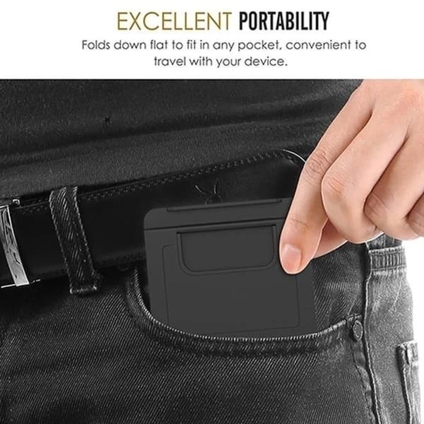 Mini justerbar bærbar universal foldbar plastik telefon- og tabletholder til iPad iPhone Samsung Xiaomi Sky Blue