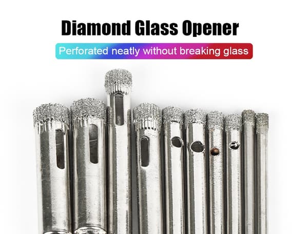 Diamantbelagda borrtillbehör Bits Hålsåg Glas Granitfräs Öppnare Bits Glashålöppnare 5 pcs  6 mm