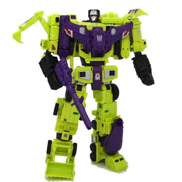 HZX Defensor Bruticus Superion Devastator 5-i-1 6-i-1 Transformation Robot Action Figurer 6IN1 Defensor 12"
