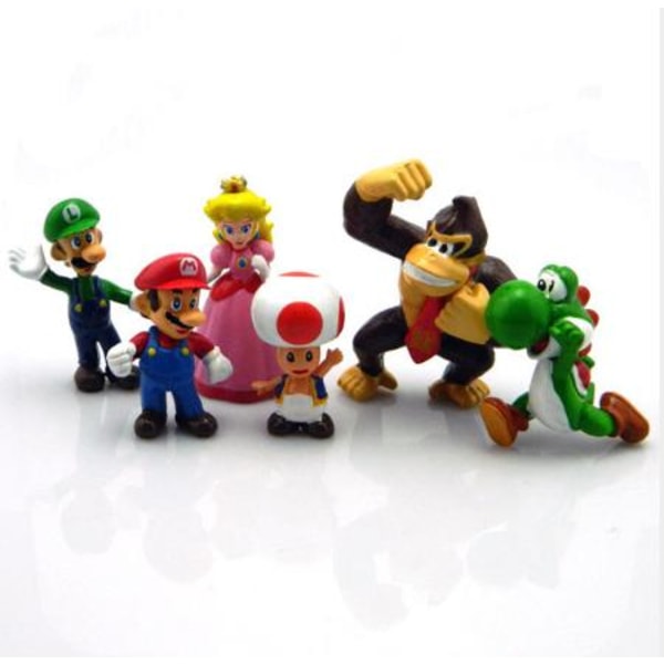 6 Pack Super Mario  Figurer julklappar
