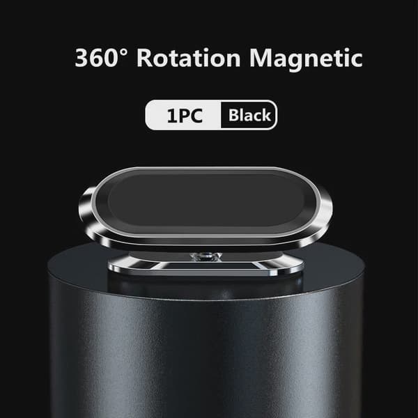 360° roterende magnetisk universal bilholder til iPhone Xiaomi Samsung mobilstativ Silver
