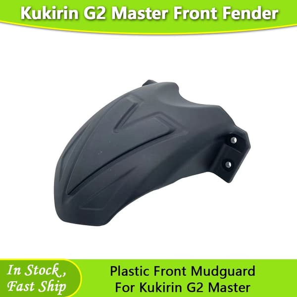 Forskærm til Kukirin G2 Master til elektrisk scooter - reservedel til plastikskærm Black