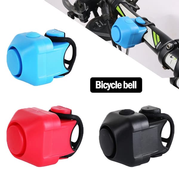 USB-uppladdningsbar 130dB vattentät mini-elcykelklocka för cykelstyre Red