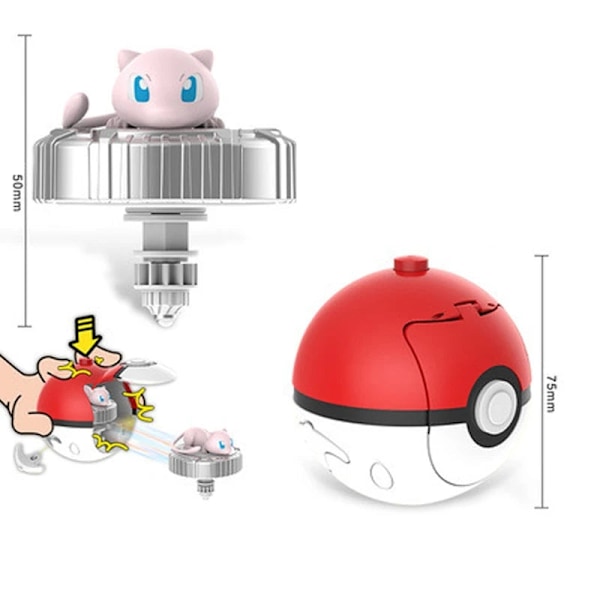 Äkta Lingdong Pokémon Gyro Leksaker för barns Fantasy Pikachu Charmander Dra sladd Battle Spinning Combat Komplett Set Presenter Eevee Gyro