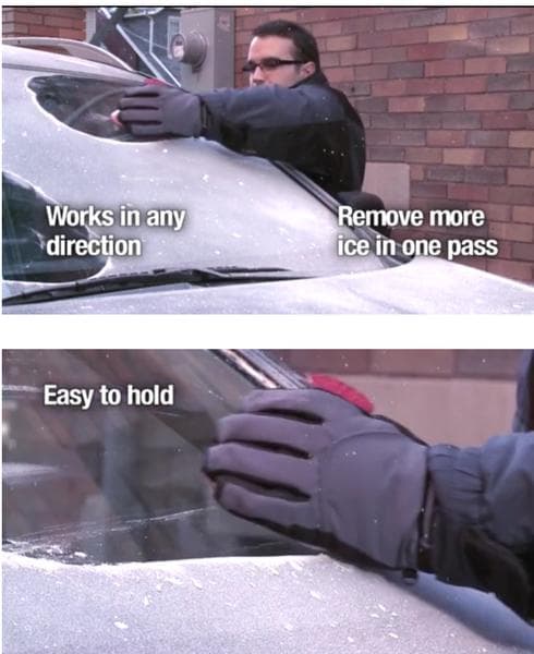 Car Windshield Snow Removal Car Windshield Ice Scraper Tool Smart Red