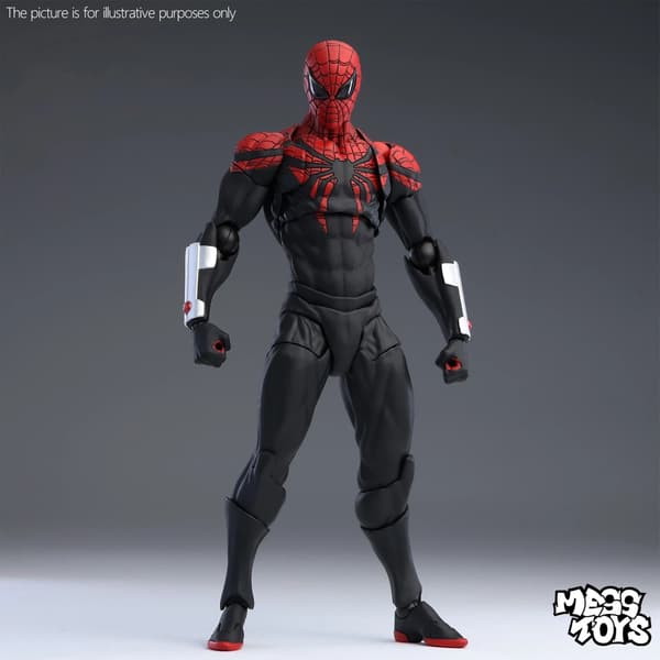 Spider-Man actionfigur - sort rød samlermodel legetøj til anime-fans og gaveideer Spiderman
