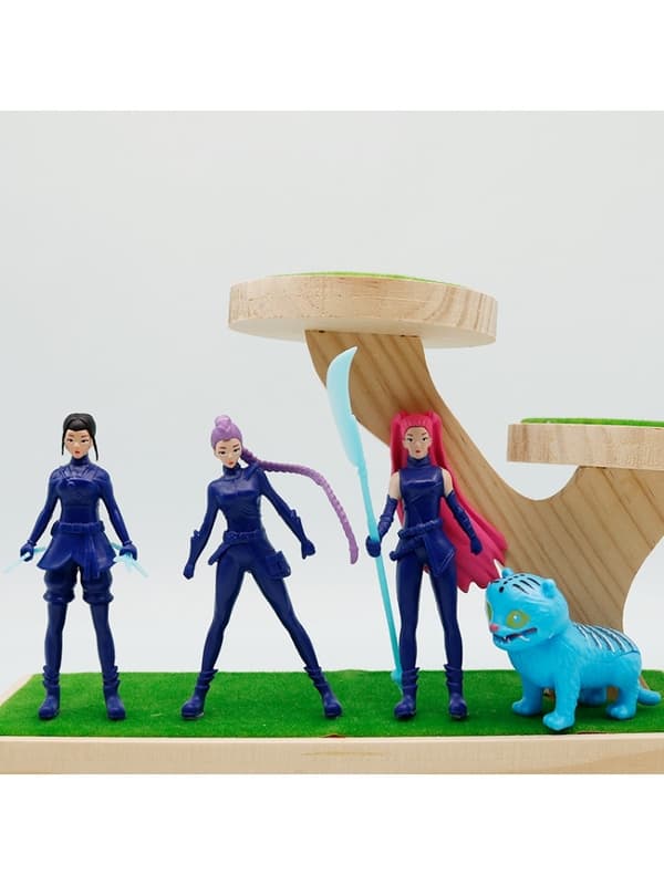 Anime Kpop Demon Hunter Figures - Speldekor och samlarprydnader för hem och skrivbord 12pcs set
