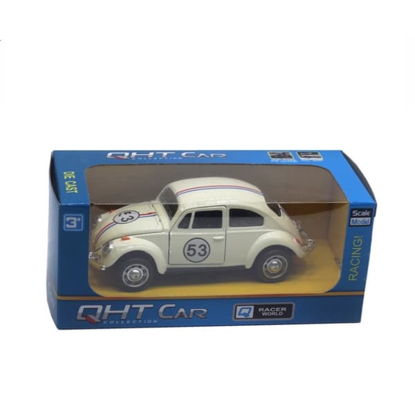 1:32 Beetle legeringsbil støbt metal klassisk legetøjsmodel med pull-back-funktion til børnegaver A931 White No box