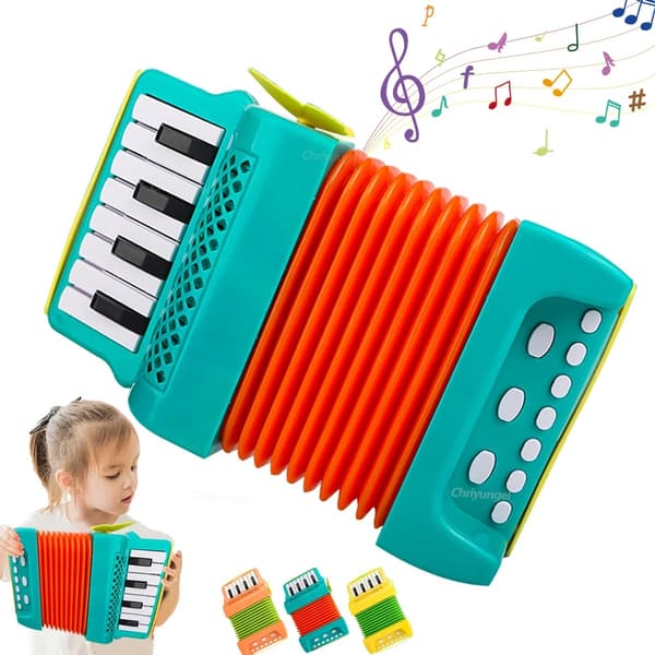 Harmonikalegetøj med tangenter til børn fra 3 år Orange