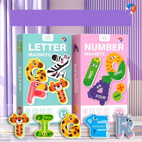 Store magnetiske bogstaver til børnemagneter. Numbers and Symbols