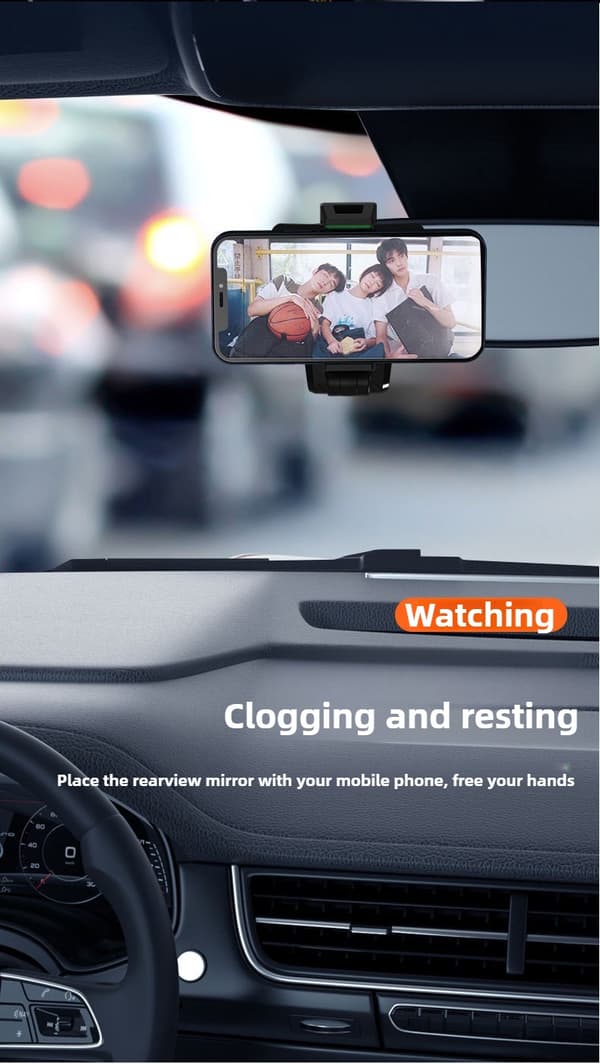 Universal Biltelefonholder Stativ Dashboard Clip Mount til iPhone Xiaomi Samsung GPS Green
