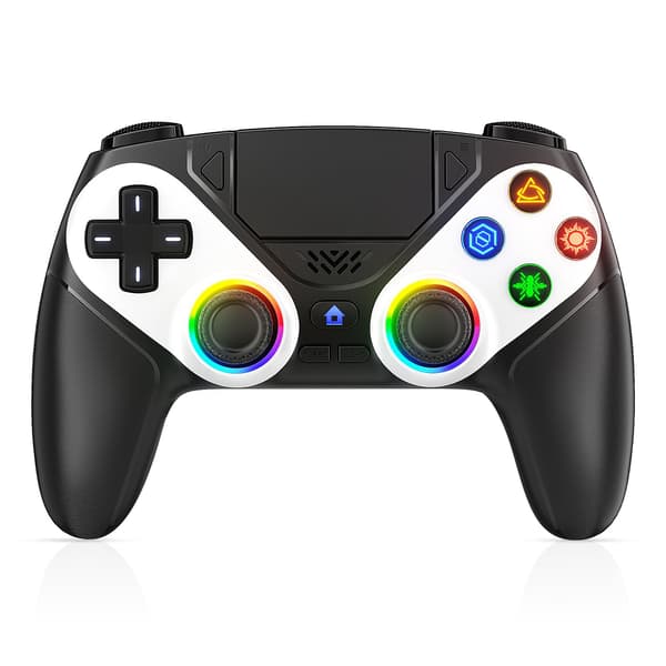 Controller til Playstion5/PS5 Pro/Slim/PC Gamepads Trådløs med RGB Hall-effekt Turbo Vibration Programmerbar Knap Spil Joystick White