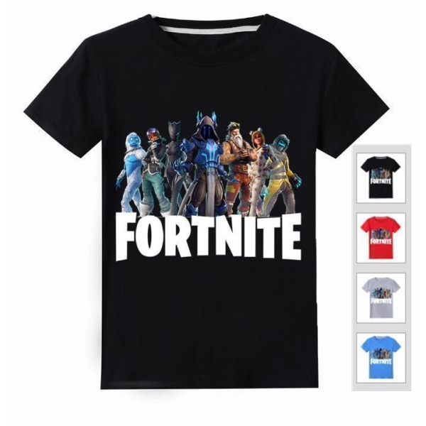 T-paita Fortnite-printillä, 4 kpl, koot 130 lapsille Grey