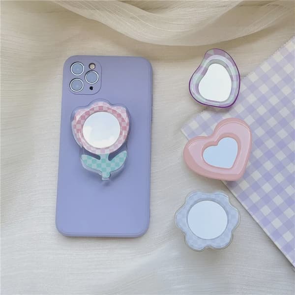 Tulip Flower Foldbar Telefonholder Stativ til iPhone Fingerringstik 7