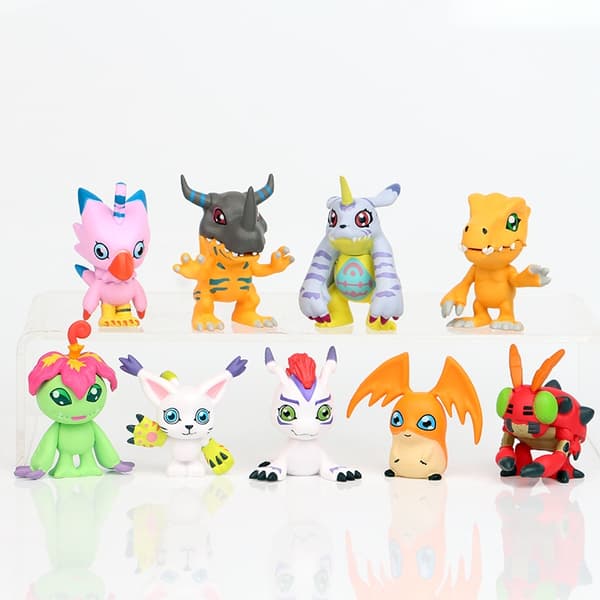 9 st/set Anime Digital Monster Digimon Söt Action Figur Modell Leksaker pack by bag