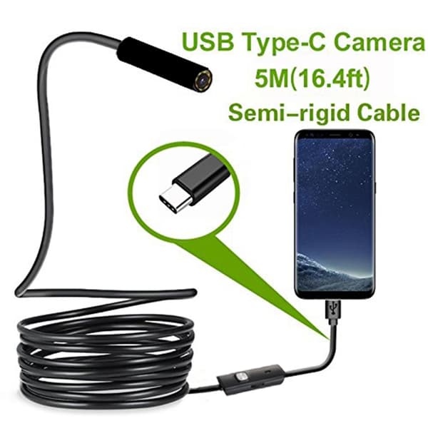 Typ-c Android USB-endoskopkamera 7,0 mm hårdkabel PC Android-telefon Endoskoprör Typ C Endoskopinspektion Minikamera Hard Cable 3m