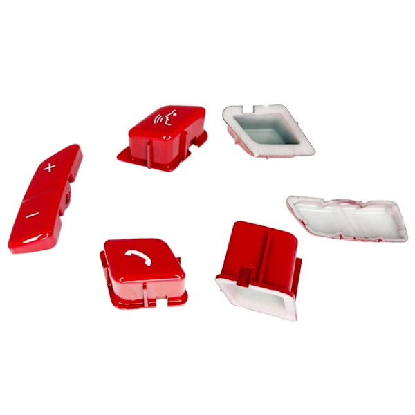 Bilstyling Ratt M-knapp Ersättningsskydd Passar till BMW 1 3-serie X1 E81 E82 E87 E88 E90 E92 E93 M3 E84 Tillbehör A Model Red