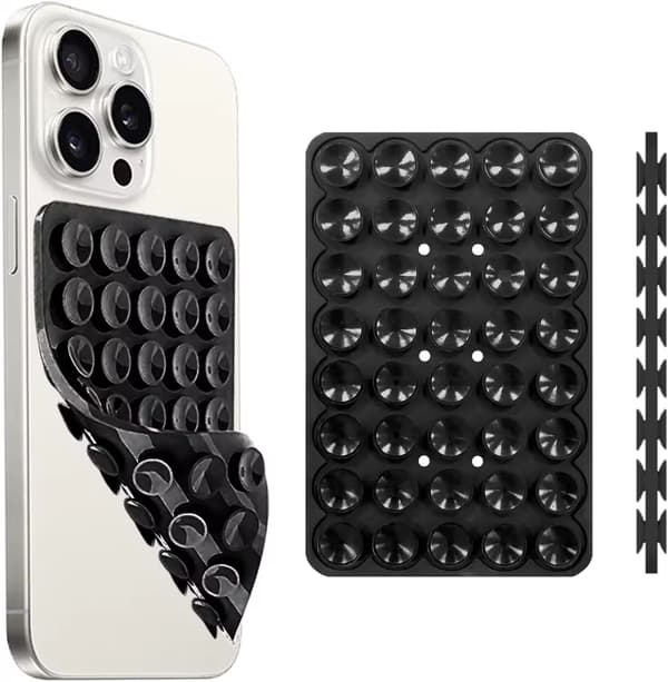 Silikon sugkoppstelefonfäste dubbelsidigt handsfree starkt grepp för iPhone Android 10