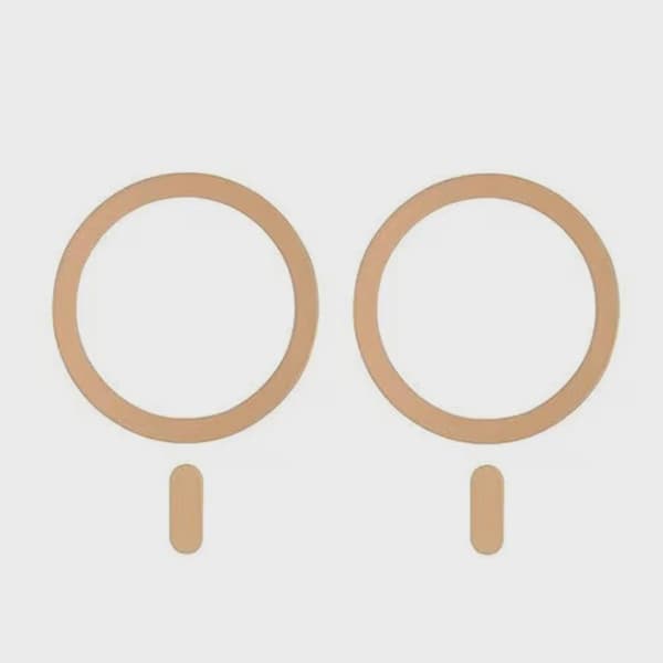 Magsafe Magnetisk Metalplade Ring Universal Trådløs Opladerholder til Bilholder 2PC Gold
