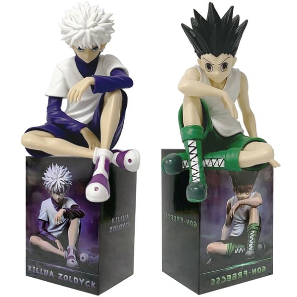 Hunter x Hunter Killua Zoldyck Action Figure - PVC Nudelpropp Staty för bildekorationer with box 2pcs