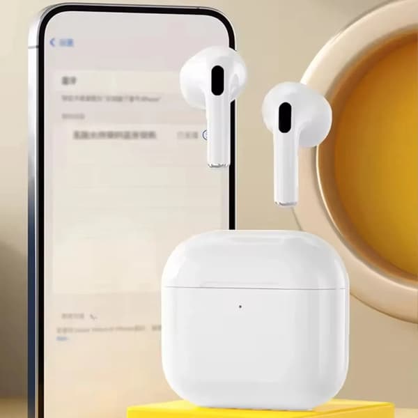 Bluetooth-headset TWS trådlösa hörlurar Bluetooth-hörlurar med lång batteritid, pekkontroll, öronsnäckor för Android IOS PC White