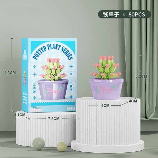 Mini DIY Blombukett Byggklossar Set för barn och vuxna - Creative Construction Gift 604-05-150pcs-no box