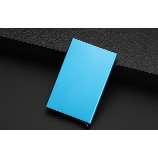 Pop-up kortholder - Aluminiumsrummet beskytter (RFID-sikker)-LEMAN Silver
