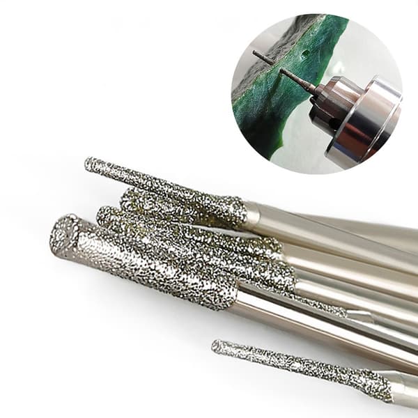 5-delade 0,8-2,5 mm diamantbelagda borrbitar 2,35 mm skaft glas jade bärnsten 5 pcs  1.8 mm
