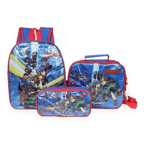 Marvel Avengers Backpack School Bag 3 Pack Birthday Gift Blue