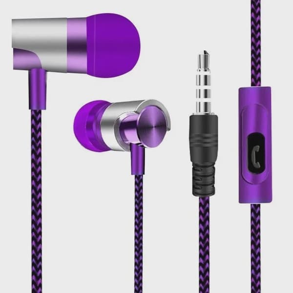 Trådbundna in-ear-hörlurar med mikrofon och volymkontroll, 3,5 mm Red