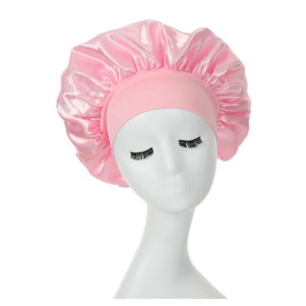 Sovehætte beskytter hår Nathætte Hårplejehætte Kvinder Pink Pink one size