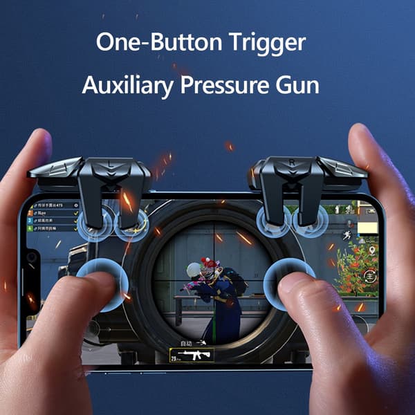 2 st mobil gamepad trigger joystick latensfri kontroll för PUBG-spelskjutare eldknappskontroller för iPhone Android-telefon