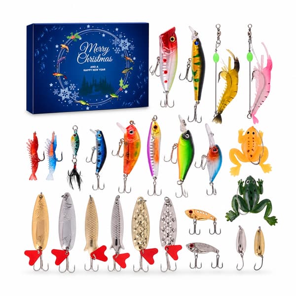 Fiskebeten 2025 Adventskalender Julklapp till Män, Make, Vän fish