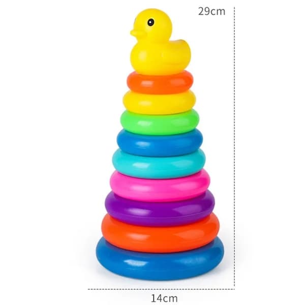 Montessori Rolling Ball Tower Leksak för spädbarn 1-3 år - Stacking Track Educational Game ST651