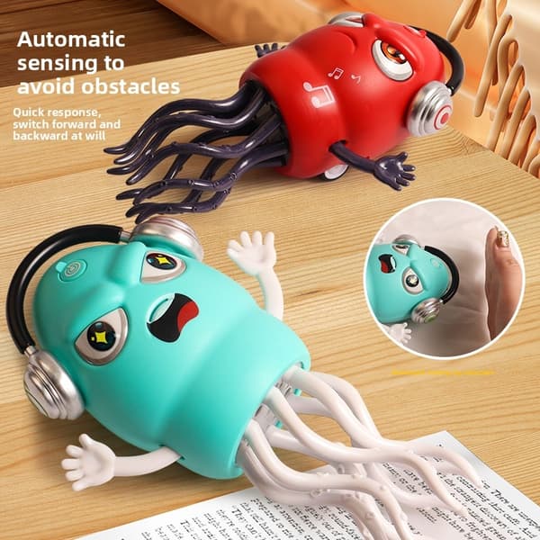 Interactive Dancing Octopus Toy for Kids - Pedagogisk elektronisk husdjurspresent för småbarn yellow