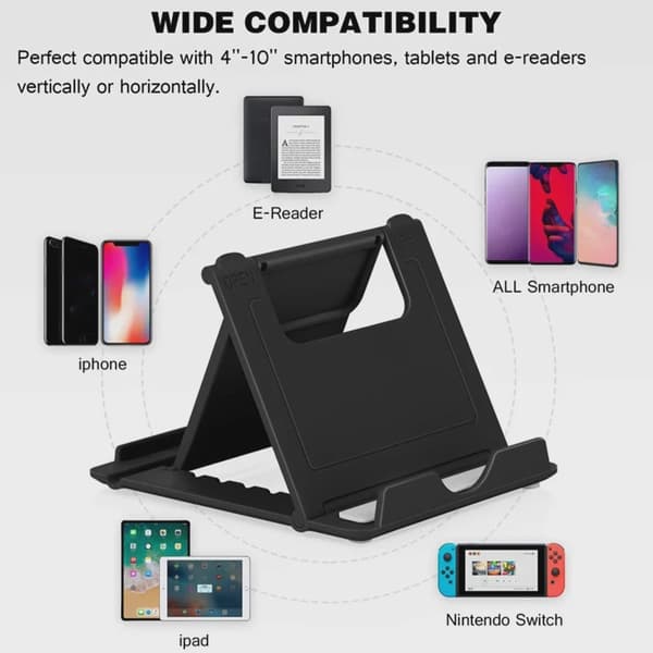 Justerbart bordstelefonställ för iPad, iPhone, Samsung, Xiaomi, Huawei – Universal Hopfällbart Pink