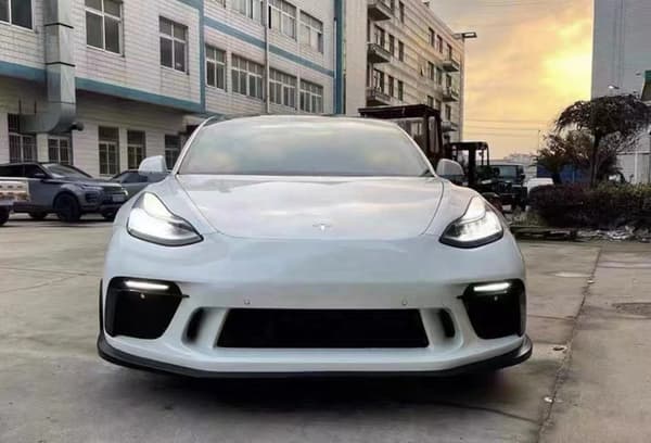 Fabriks direkte PP GT3 stil Karosserisæt Forkofanger Forlæbe Til Tesla Model 3