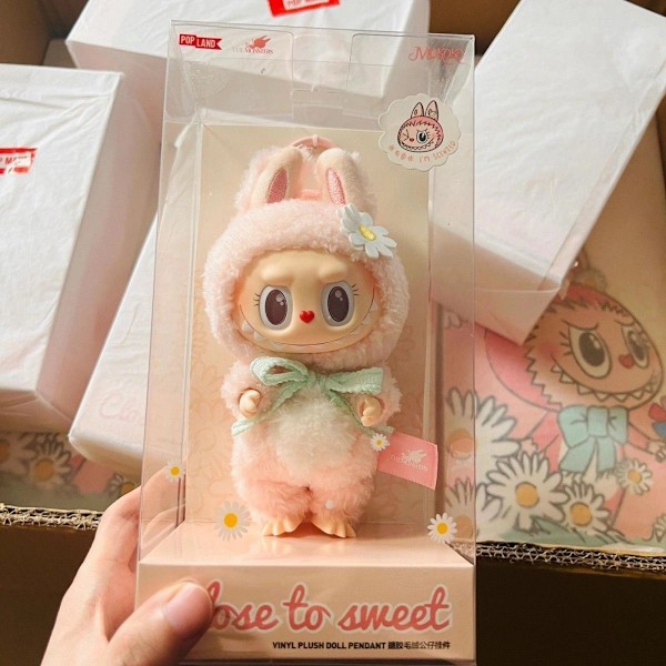 Hot høj kvalitet Labubu Angel zimomo themonsters tegneserie søde anime actionfigurer desktop dekorationer Julegaver Milan