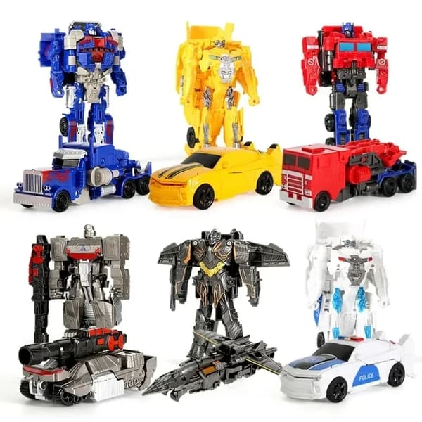 Transformation Car Anime Robot Model One Step Deformation Robot Legetøj Kid Puslespil Legetøj Deformation Bil Action Figur Model Blue