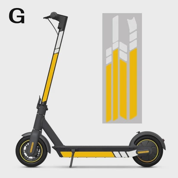 Reflekterande säkerhetsdekal Fluorescerande nattvarning för Segway Ninebot Max G30 elscooter J
