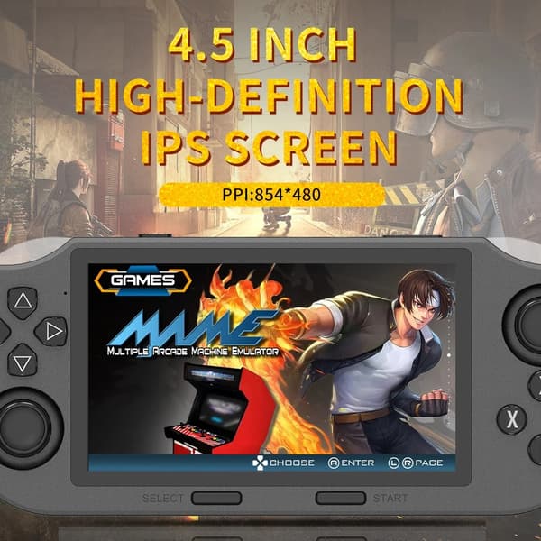 SF3000 Portable Mini Handheld Game Player 4,5-tums IPS-skärm Retro videospelskonsol Inbyggd 20000+ With 2pcs controller