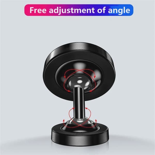 Magnetisk Bilholder Dashboardmonteringsstativ til iPhone Samsung Xiaomi 720 Rotate Black