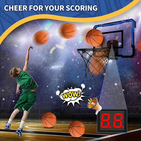 Väggmonterad mini basketbåge för barn - träningsspel inomhus och utomhus No Scoring Red