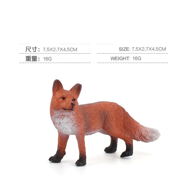 Søde mini dyre actionfigurer sæt: Hjorte, rød ræv, egern legetøj til børn - perfekt gave samling 3