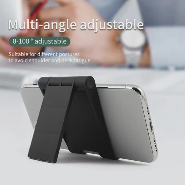 Justerbar hopfällbar telefonhållare för Xiaomi iPhone 12 13 Pro Max surfplatta skrivbordsstöd White